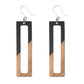 Wooden Celluloid Window Dangles Hypoallergenic Earrings for Sensitive Ears Made with Plastic Posts