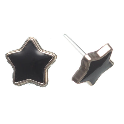 Gold Rimmed Star Studs