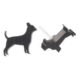 Chihuahua Studs Hypoallergenic Earrings for Sensitive Ears Made with Plastic Posts