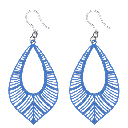 Textured Bird Feather Dangles