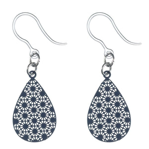 Petite Textured Teardrop Dangles Hypoallergenic Earrings for Sensitive Ears Made with Plastic Posts