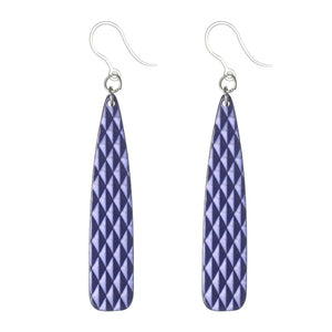 Textured Celluloid Dangles Hypoallergenic Earrings for Sensitive Ears Made with Plastic Posts