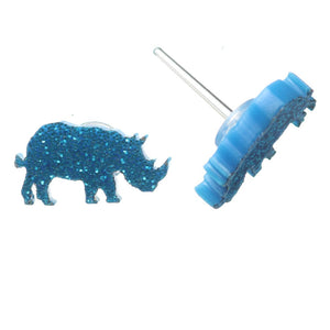 Rhinoceros Studs Hypoallergenic Earrings for Sensitive Ears Made with Plastic Posts