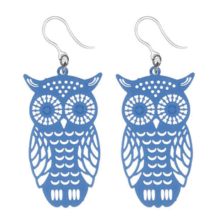 Owl Dangles Hypoallergenic Earrings for Sensitive Ears Made with Plastic Posts