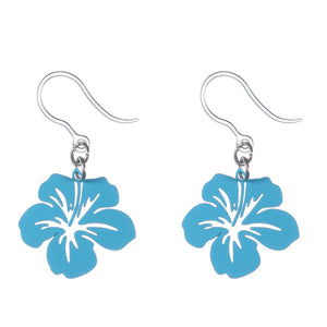 Hibiscus Dangles Hypoallergenic Earrings for Sensitive Ears with Plastic Posts
