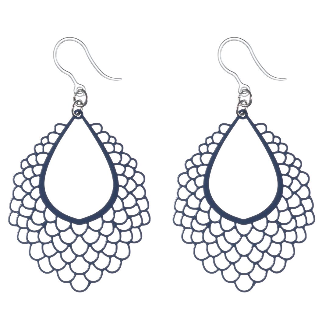 Water Droplet Dangles Hypoallergenic Earrings for Sensitive Ears Made with Plastic Posts