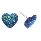 Faux Druzy Heart Studs