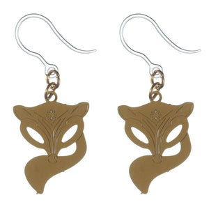 Fox Dangles Hypoallergenic Earrings for Sensitive Ears Made with Plastic Posts