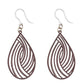 Large Teardrop Swirl Dangles Hypoallergenic Earrings for Sensitive Ears Made with Plastic Posts