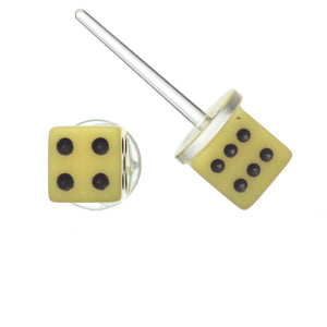 Dice Studs Hypoallergenic Earrings for Sensitive Ears Made with Plastic Posts