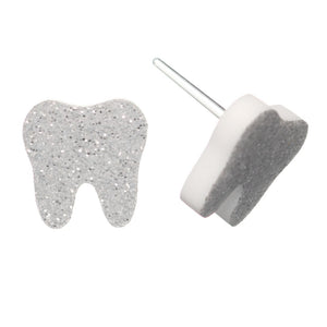 Tooth Studs Hypoallergenic Earrings for Sensitive Ears Made with Plastic Posts