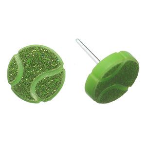 Tennis Ball Studs Hypoallergenic Earrings for Sensitive Ears Made with Plastic Posts