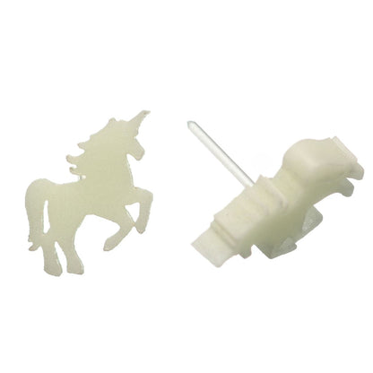Glossy Majestic Unicorn Studs