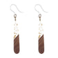 Rounded Wooden Fleck Celluloid Dangles