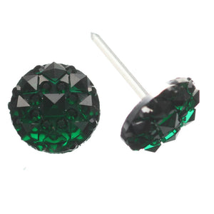 Crocodile Button Studs Hypoallergenic Earrings for Sensitive Ears Made with Plastic Posts