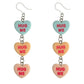 Conversation Heart Earrings (Dangles) - hug me blue