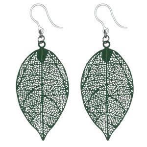 Perfect Leaf Dangles Hypoallergenic Earrings for Sensitive Ears Made with Plastic Posts
