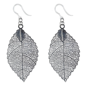 Jagged Leaf Dangles Hypoallergenic Earrings for Sensitive Ears Made with Plastic Posts