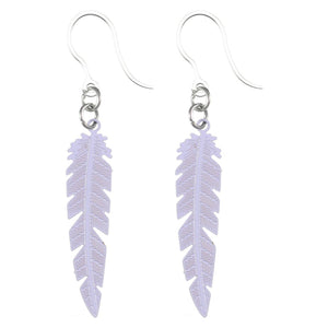 Dainty Feather Dangles Hypoallergenic Earrings for Sensitive Ears Made with Plastic Posts