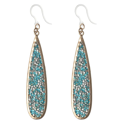 Faux Druzy Raindrop Dangles