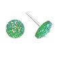 Medium Faux Druzy Earrings (Studs) - light green
