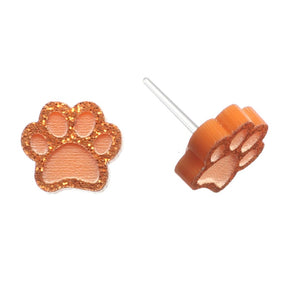 Paw Print Studs Hypoallergenic Earrings for Sensitive Ears Made with Plastic Posts