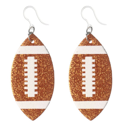 Glitter Football Dangles