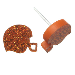 Football Helmet Studs Hypoallergenic Earrings for Sensitive Ears Made with Plastic Posts