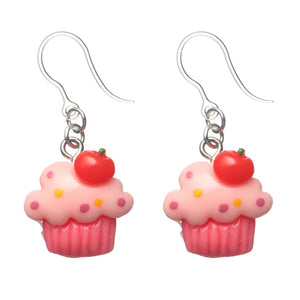 Fruit Cupcake Dangles Hypoallergenic Earrings for Sensitive Ears Made with Plastic Posts