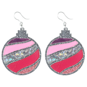 Exaggerated Christmas Ornament Dangles Hypoallergenic Earrings for Sensitive Ears Made with Plastic Posts