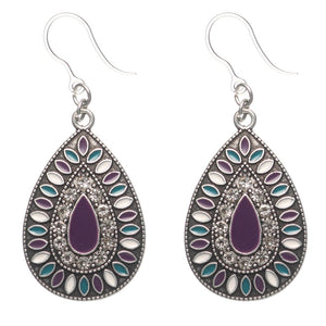 Aztec Stone Dangles Hypoallergenic Earrings for Sensitive Ears Made with Plastic Posts