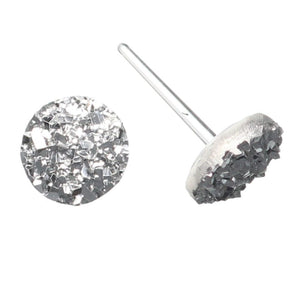 Petite Faux Druzy Studs Hypoallergenic Earrings for Sensitive Ears with Plastic Posts
