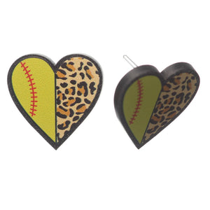 Exaggerated Leopard Sport Studs Hypoallergenic Earrings for Sensitive Ears Made with Plastic Posts