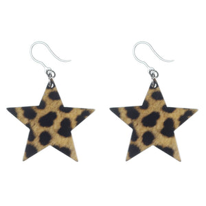 Cheetah Drop Dangles Hypoallergenic Earrings for Sensitive Ears Made with Plastic Posts