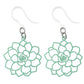 Filigree Rose Earrings (Dangles) - turquiose