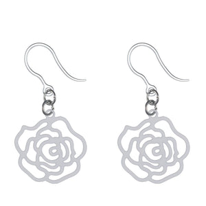 Sweet Rose Dangles Hypoallergenic Earrings for Sensitive Ears Made with Plastic Posts