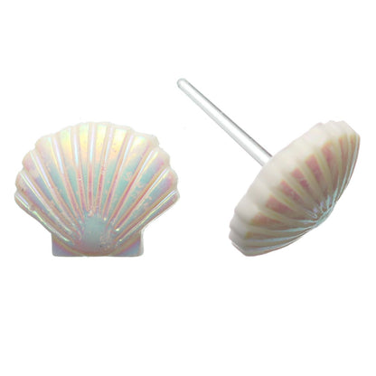 Shimmery Seashell Studs
