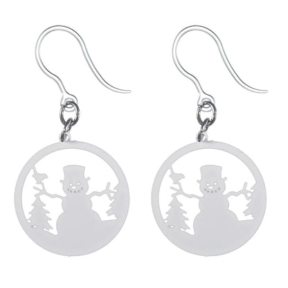 Snowman Ornament Dangles Hypoallergenic Earrings for Sensitive Ears Made with Plastic Posts