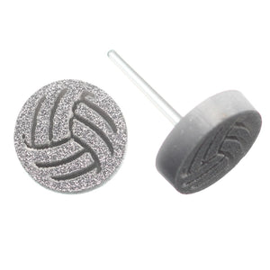 Volleyball Studs Hypoallergenic Earrings for Sensitive Ears Made with Plastic Posts