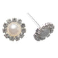 Rhinestone Wrapped Pearl Studs