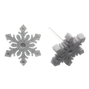 Snowflake Studs Hypoallergenic Earrings for Sensitive Ears Made with Plastic Posts