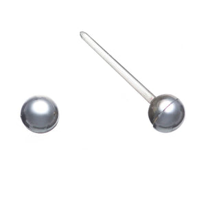 Metallic Pearl Studs Hypoallergenic Earrings for Sensitive Ears Made with Plastic Posts