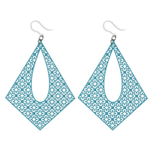 Large Textured Pyramid Dangles Hypoallergenic Earrings for Sensitive Ears Made with Plastic Posts