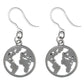 Metallic Map Dangles Hypoallergenic Earrings for Sensitive Ears Made with Plastic Posts