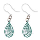 Petite Teardrop Swirl Dangles Hypoallergenic Earrings for Sensitive Ears with Plastic Posts