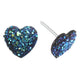 Faux Druzy Heart Studs Hypoallergenic Earrings for Sensitive Ears Made with Plastic Posts