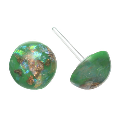 Gold Fleck Button 10mm Studs