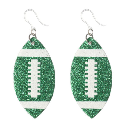 Glitter Football Dangles