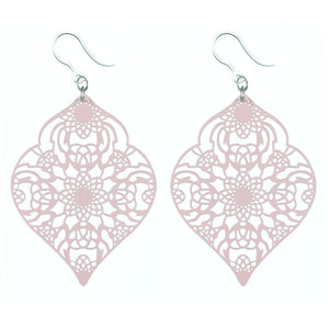 Moroccan Leaf Dangles Hypoallergenic Earrings for Sensitive Ears Made with Plastic Posts