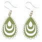 Triple Lace Teardrop Dangles Hypoallergenic Earrings for Sensitive Ears Made with Plastic Posts